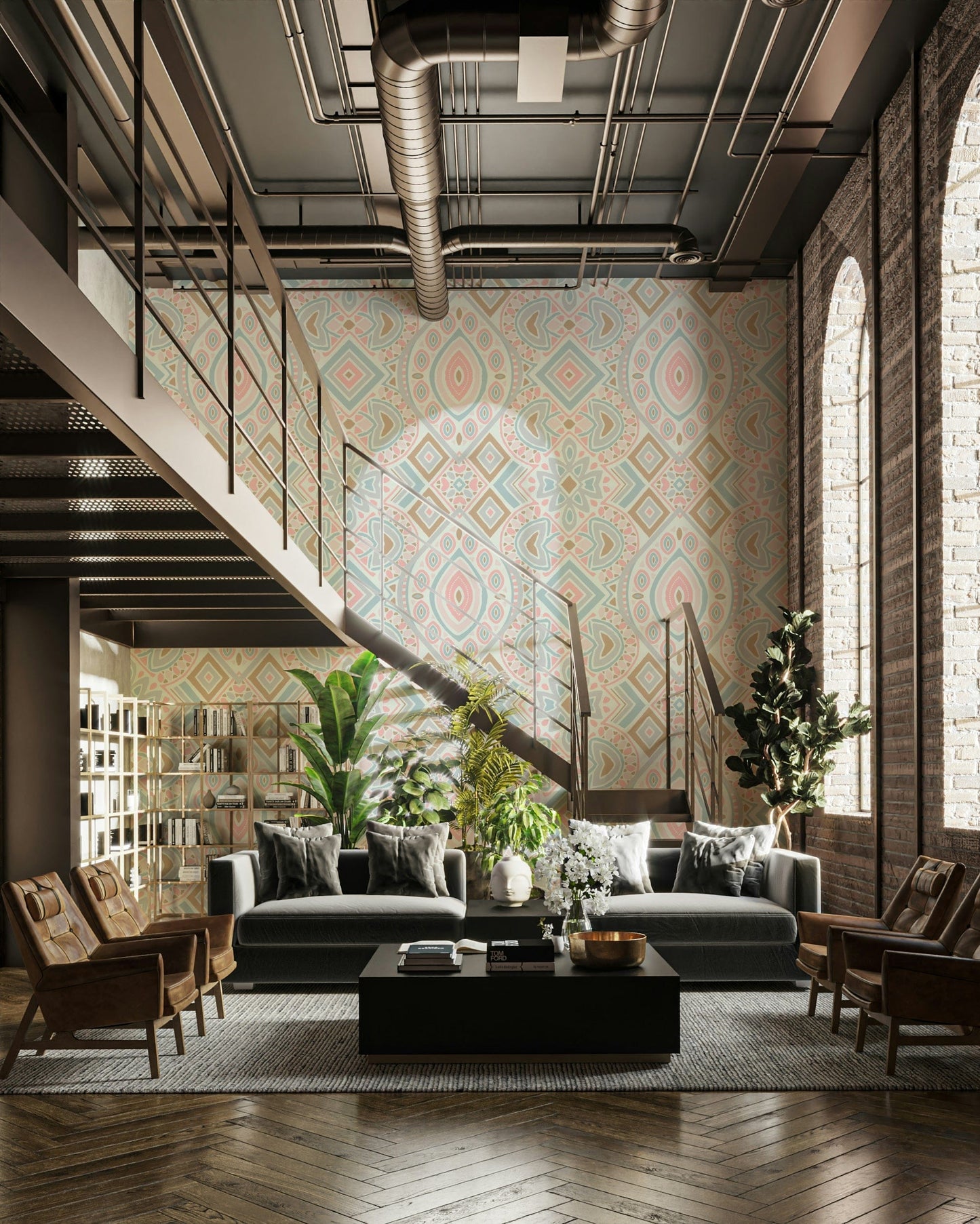 The style is artistic and bohemian.

