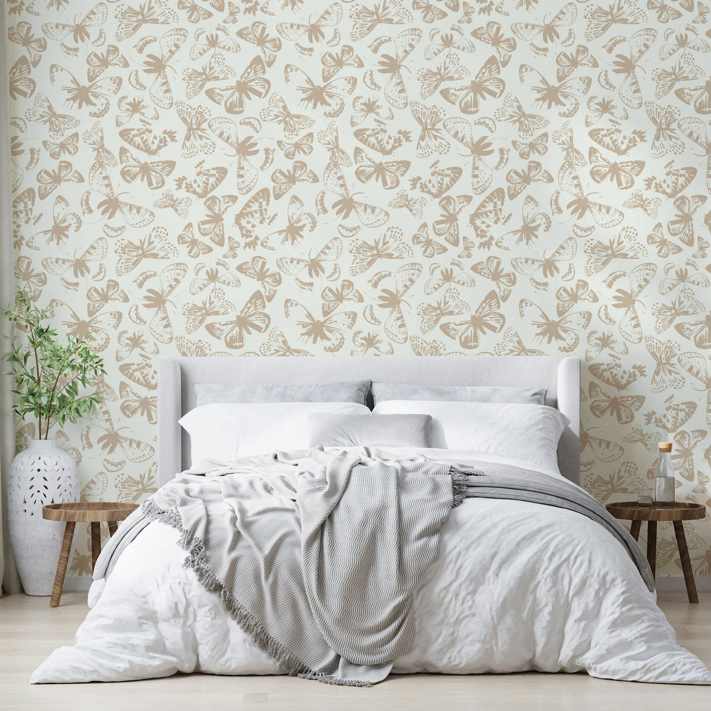 Bohemian style butterflies wallpaper⁠

