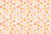 Peach and yellow daisy wallpaper

