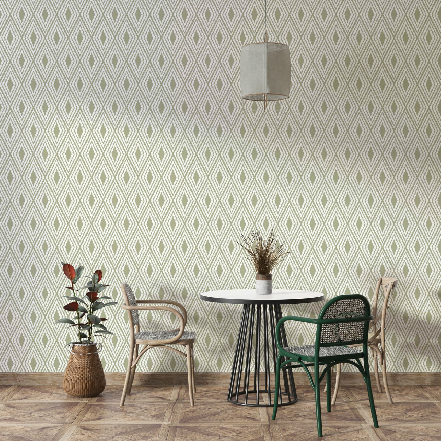 Soft boho geometric wallpaper for walls

