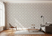 Boho Dotted Lattice Grunge Neutral Wallpaper⁠