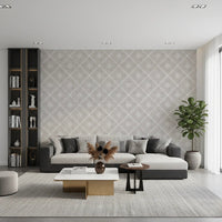 Boho Dotted Lattice Grunge Neutral Wallpaper⁠
