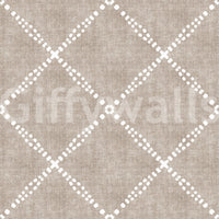 Boho Dotted Trellis Grunge Earthy Beige Wallpaper⁠
