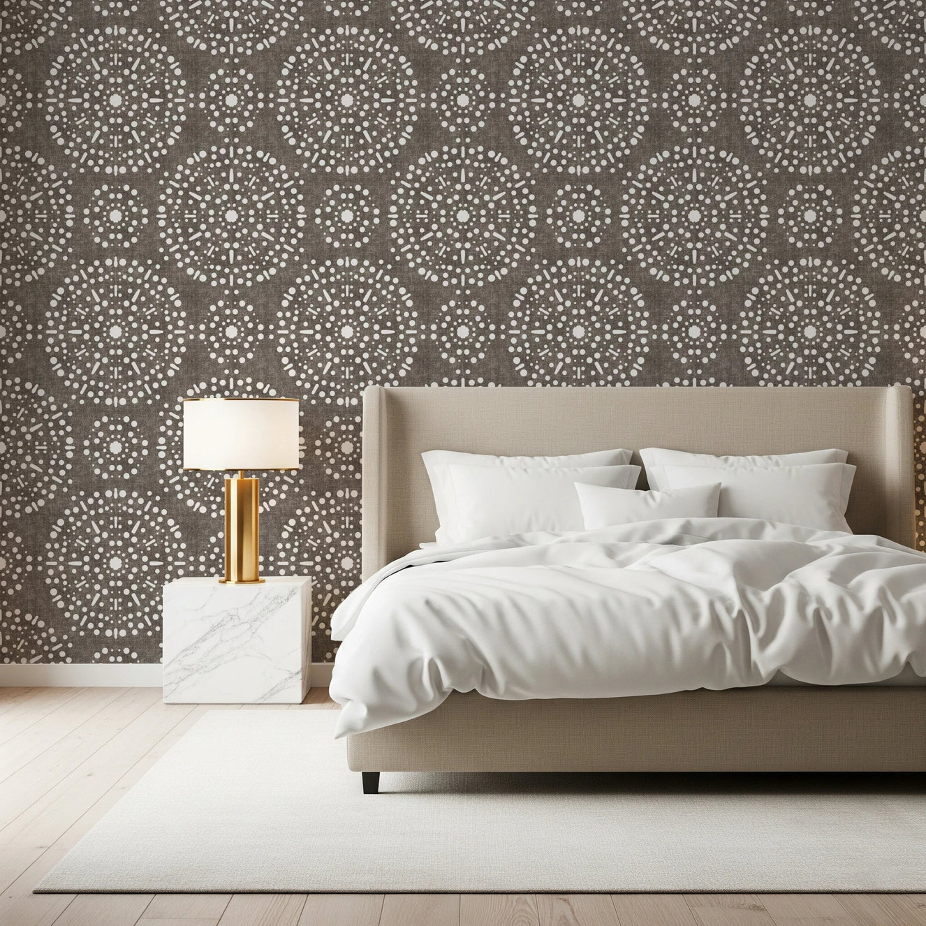 Boho Fireworks Grunge Dark Bark Wallpaper⁠