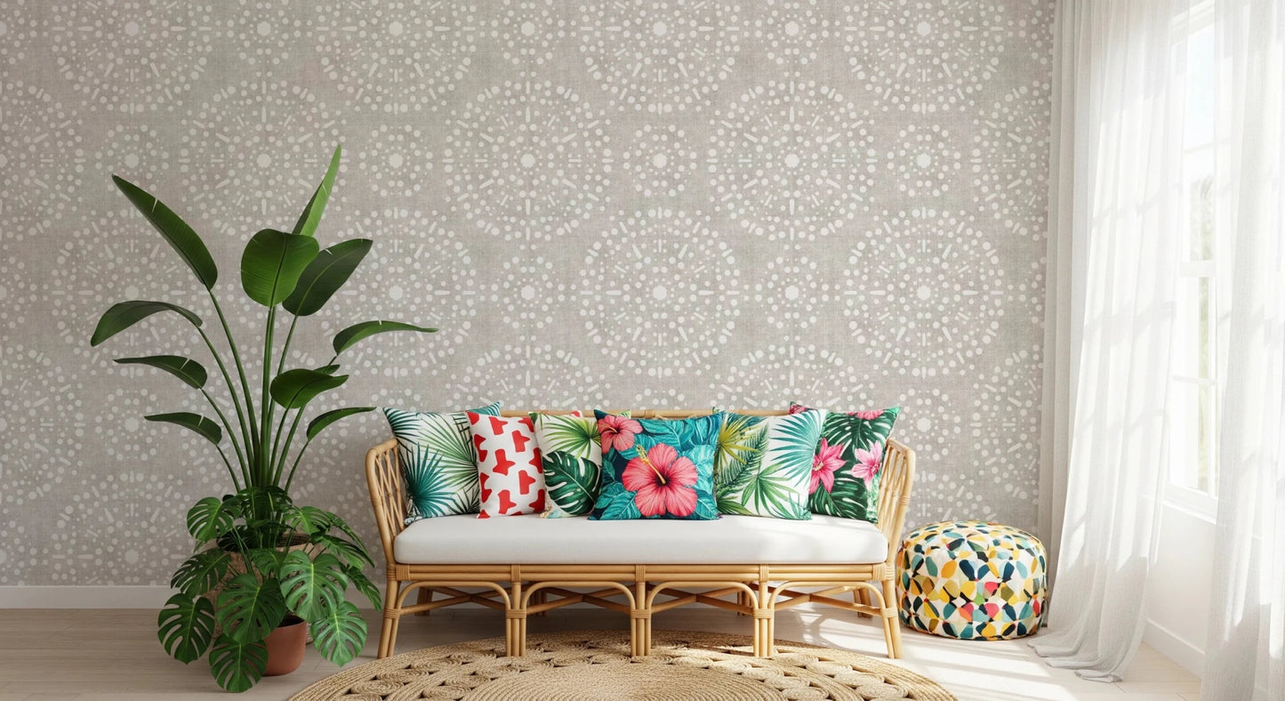 Boho Fireworks Grunge Neutral Wallpaper⁠