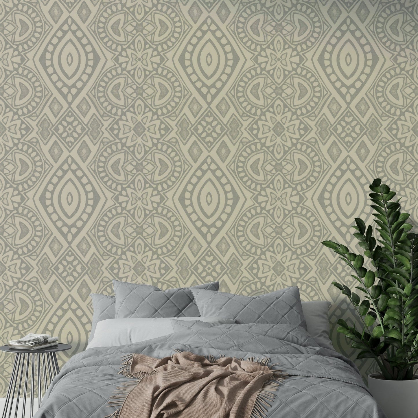 The design has a layered, artistic look with a sense of texture.

