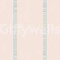 Boho Golden Harmony Stripes Beige Soft Blue Wallpaper⁠