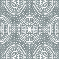 Boho Octagons Crochet Grunge Calming Blue Wallpaper⁠