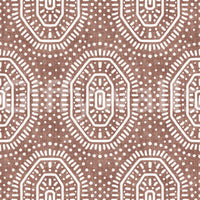 Boho Octagons Crochet Grunge Terracotta Red Wallpaper⁠