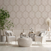 Boho Painted Grunge Earthy Beige Wallpaper⁠