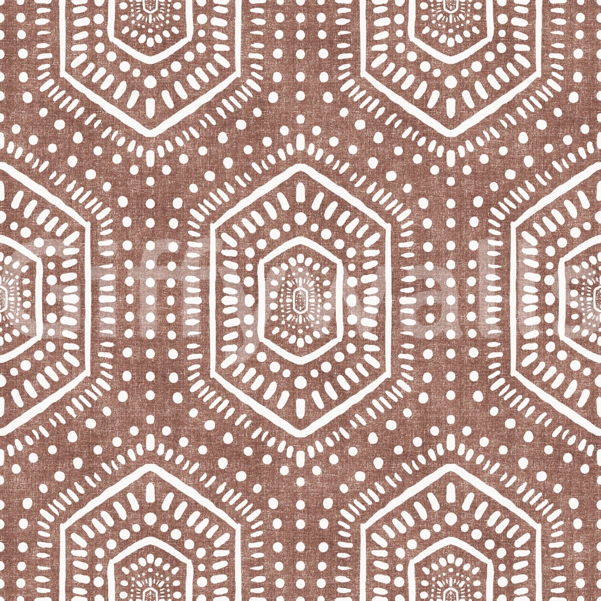 Boho Painted Grunge Terracotta Red Wallpaper⁠