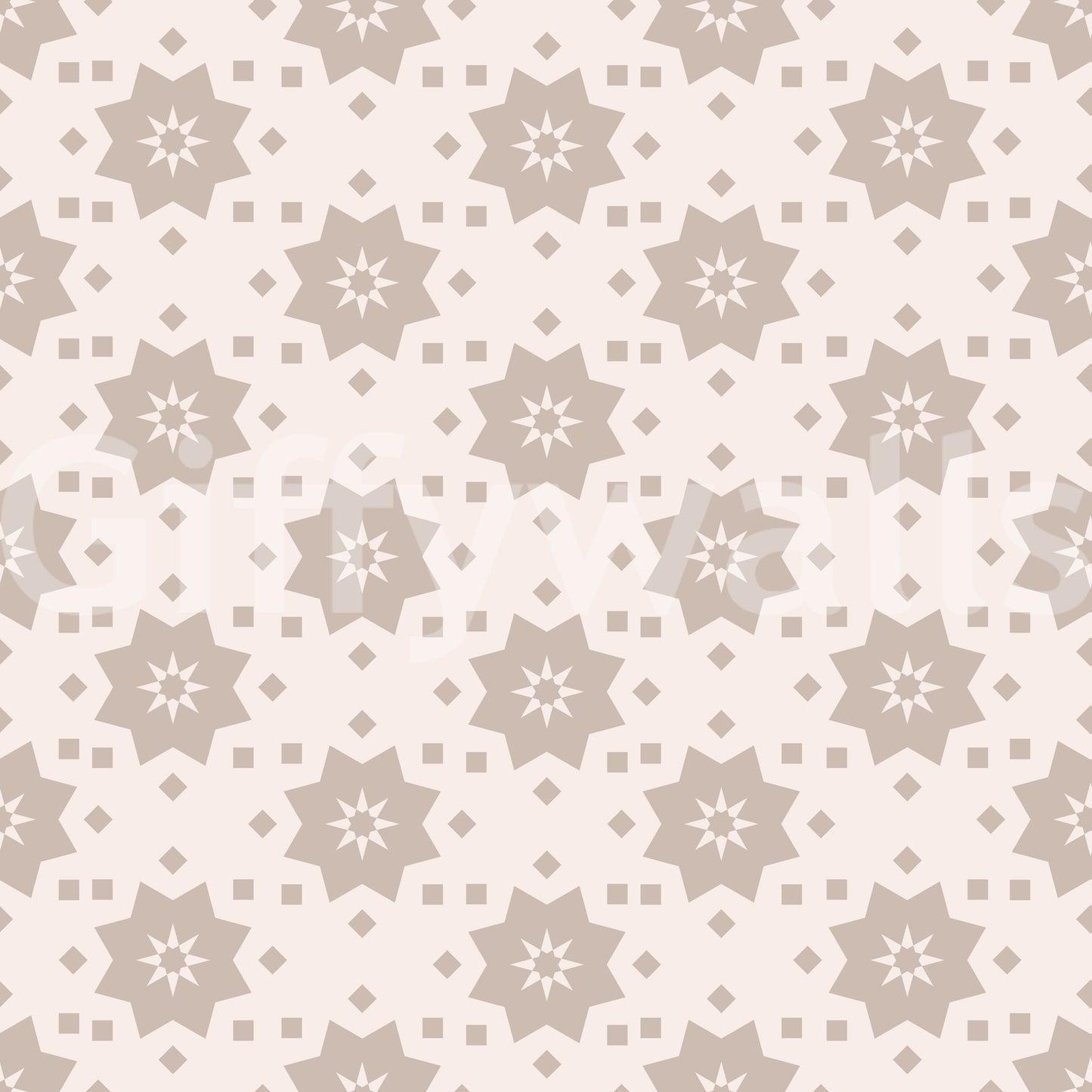 A seamless pattern of stars on a wall

