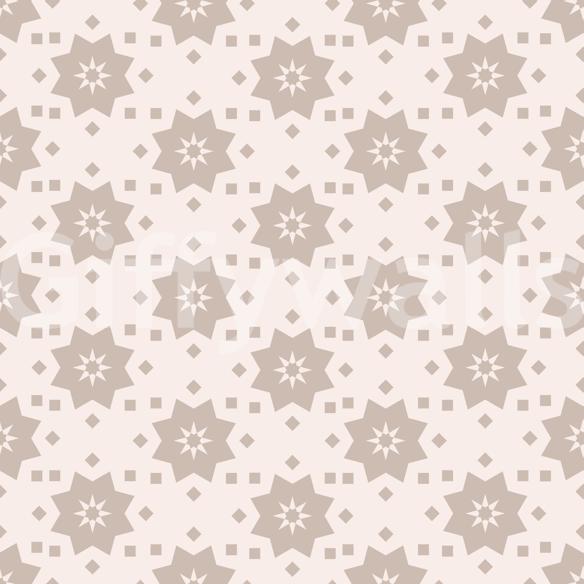 A seamless pattern of stars on a wall

