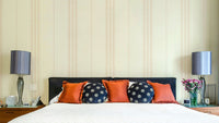 Boho stripes linen-satin wallpaper
