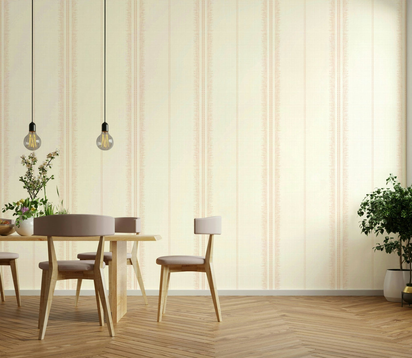 Relaxed boho striped wall mural

