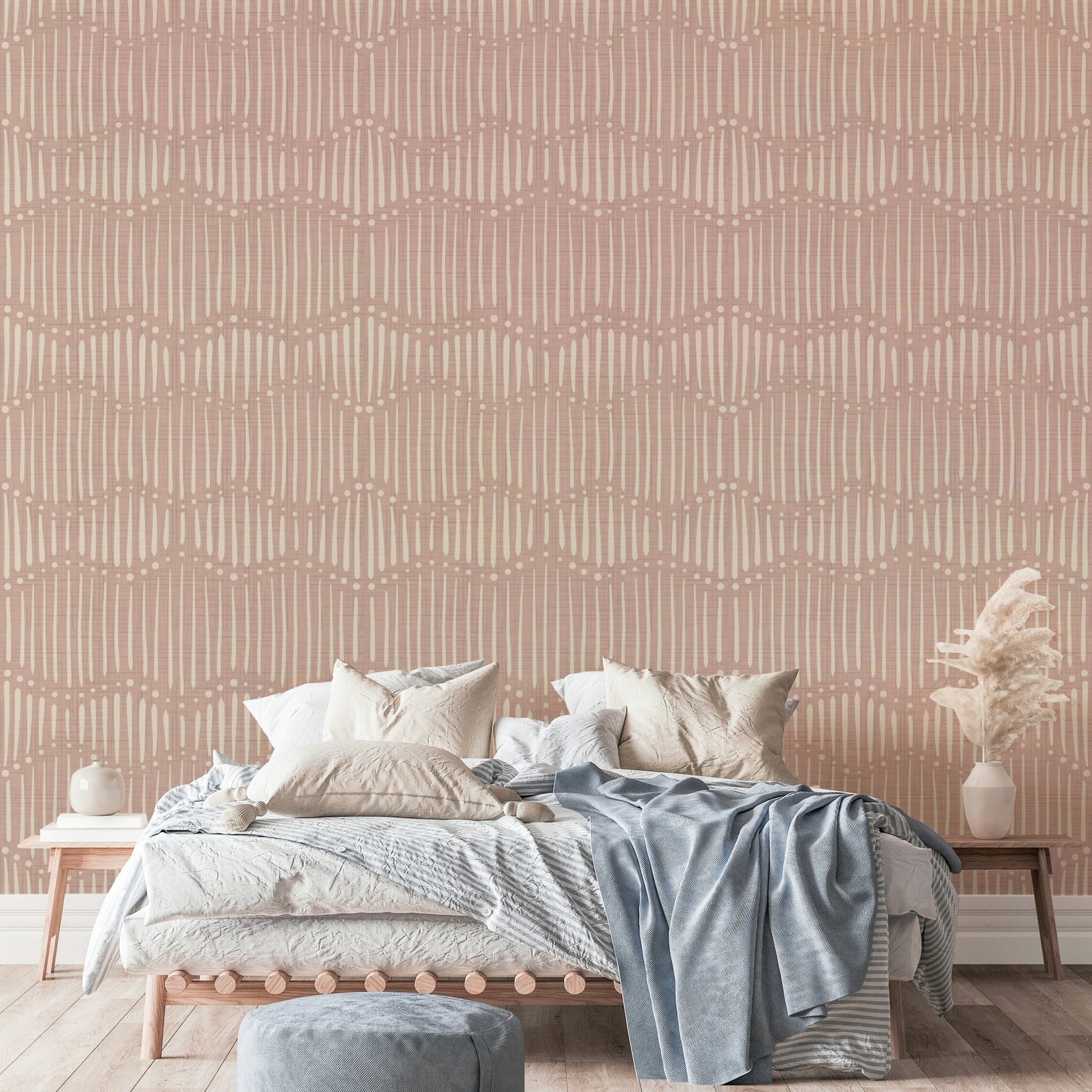 A close-up view shows the soft, blended details of the woven pattern.

