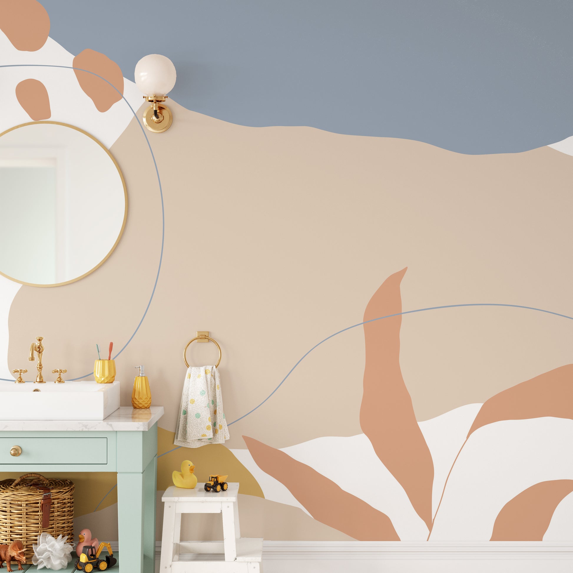 Abstract Vector Shape Wallpaper Mural - Giffywalls