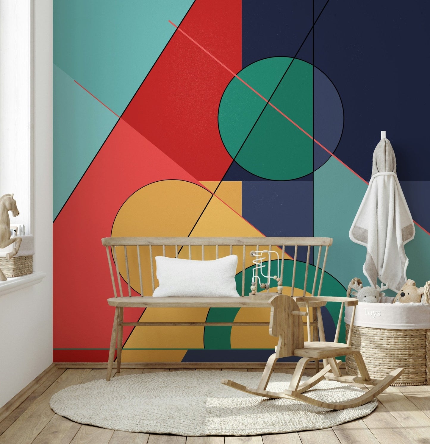 Bold Bauhaus Wall Mural