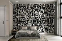 These colorful shapes are layered on top of one another.
