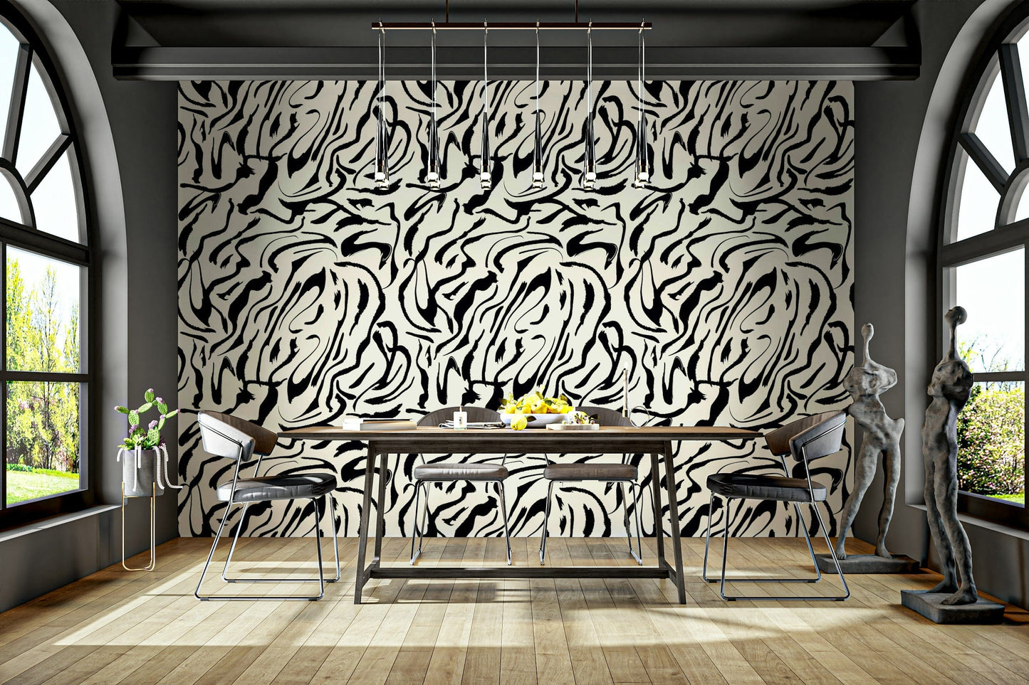 Painted Lines artistic wallpaper

