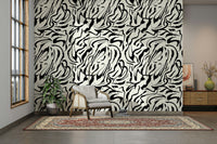 Painted Lines simple mural wallpaper

