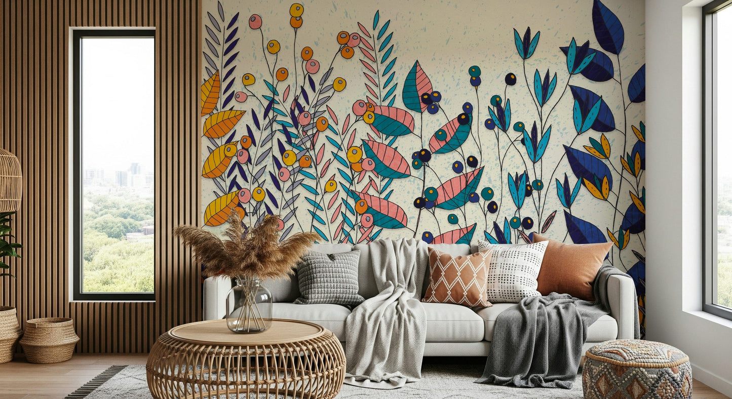 Eclectic Bold Garden Wall Mural