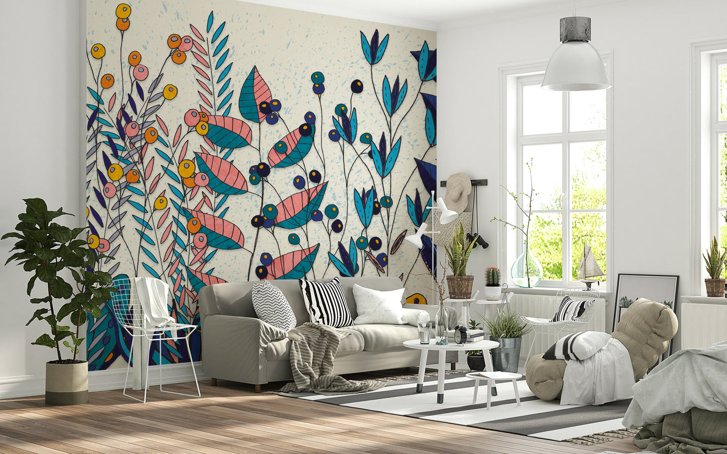 Eclectic Bold Garden Wall Mural