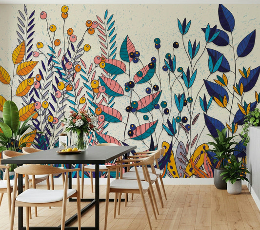 Eclectic Bold Garden Wall Mural