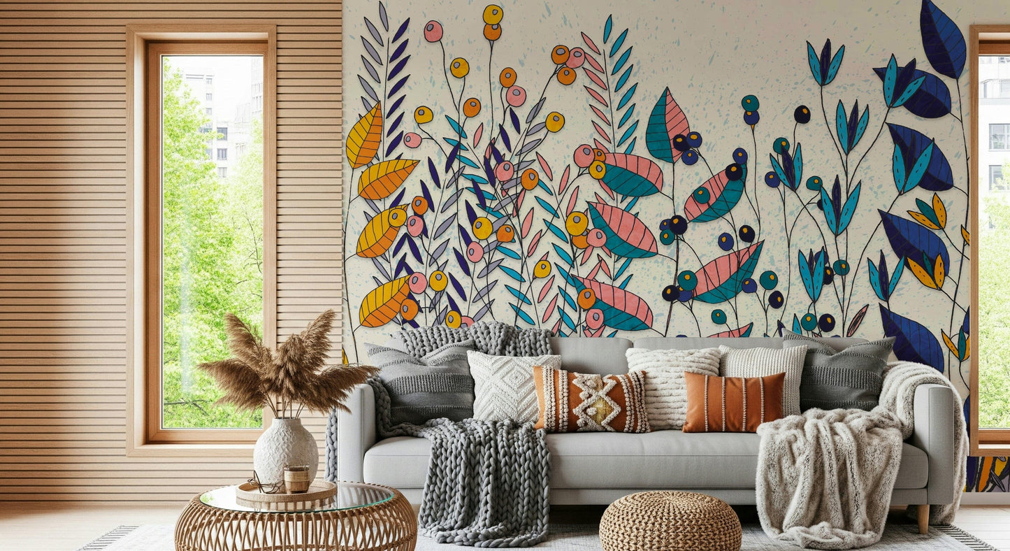 Eclectic Bold Garden Wall Mural