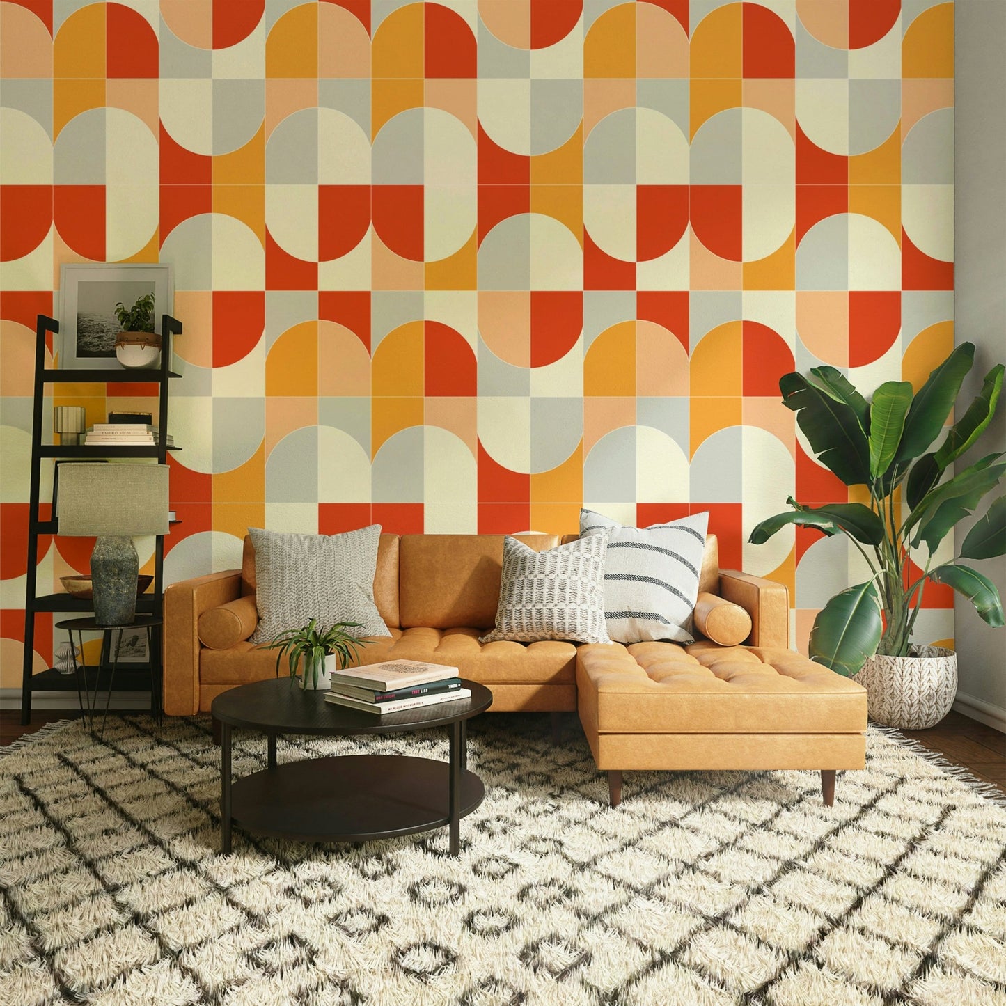 Dynamic geometric tile pattern.

