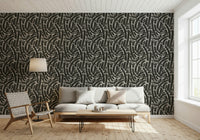 An artistic minimalist form mural for home decor.

