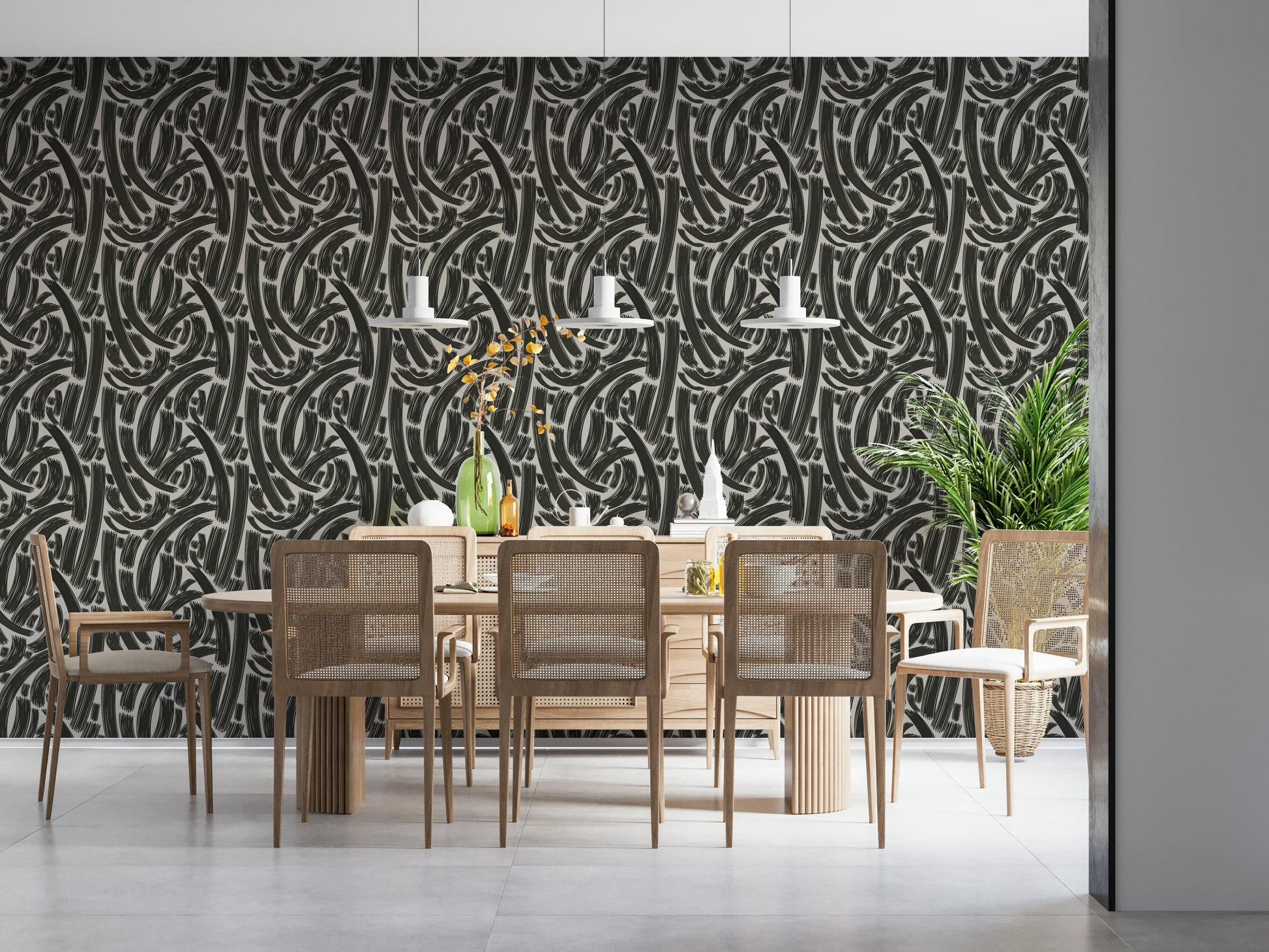 A classic line design wallpaper for walls.

