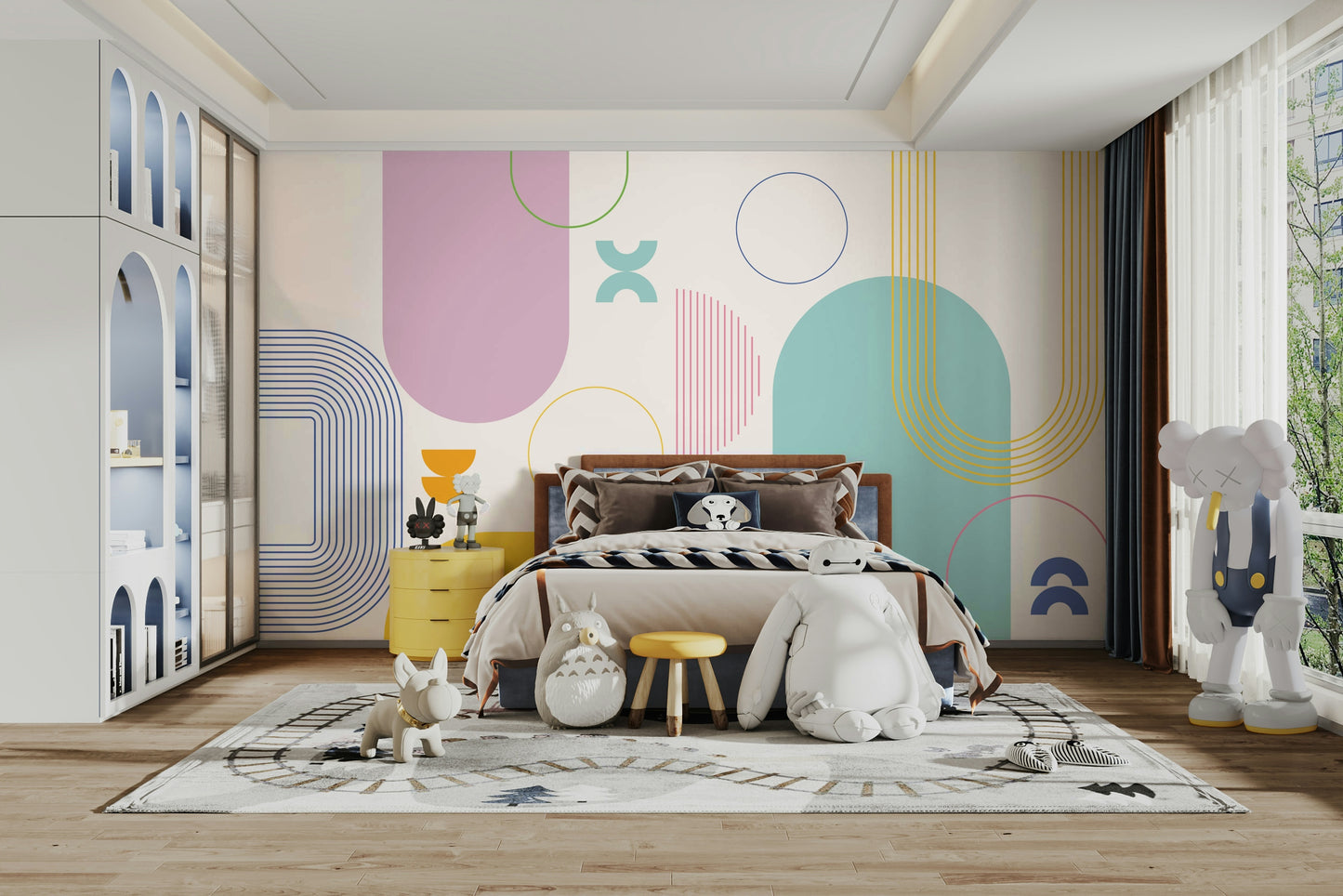 Clean Lines Bold Geometric Wall Mural

