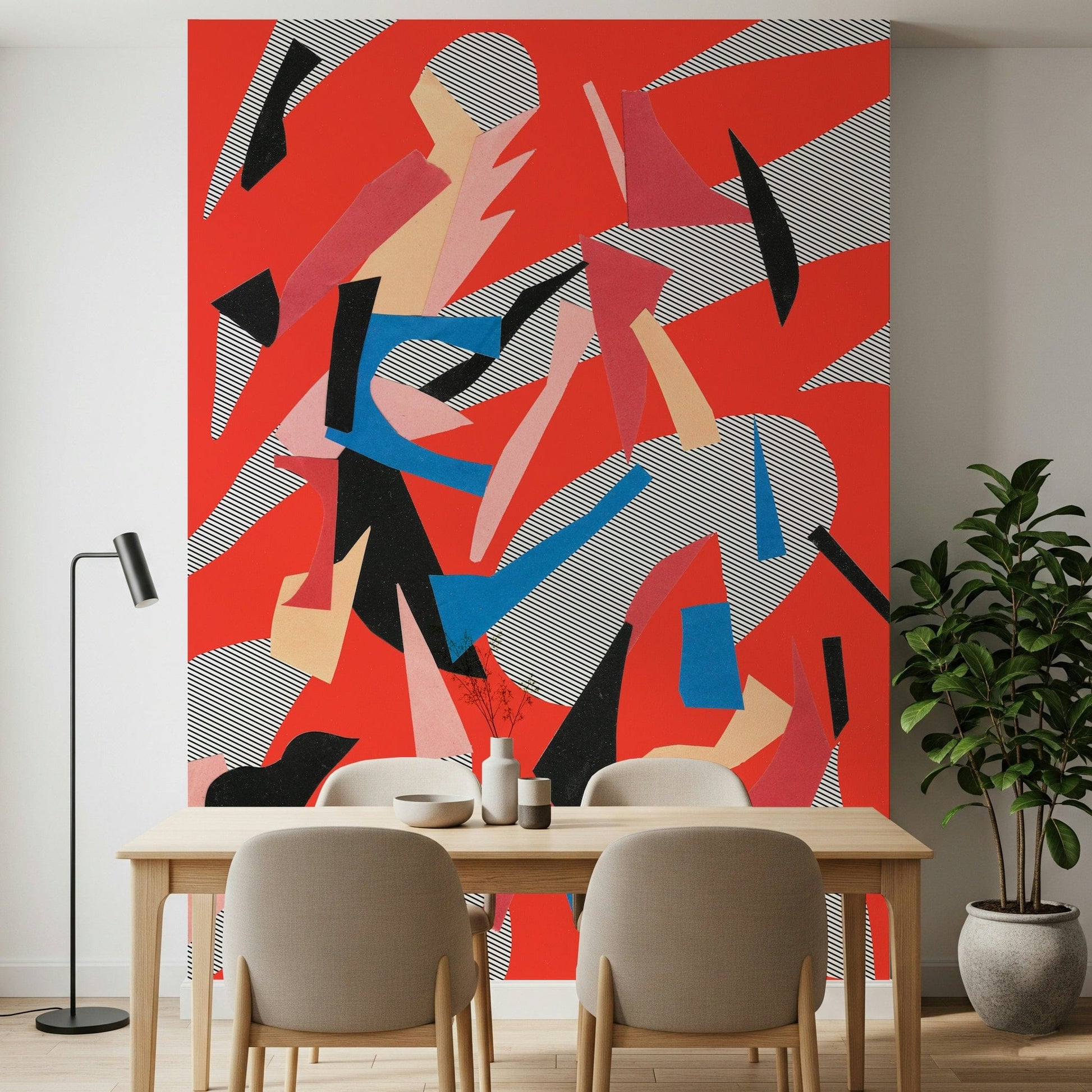 A serene modern pattern wall mural for your decor.

