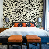 An office with a bold, hand-drawn design

