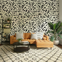 Wallpaper with a unique, hand-drawn design

