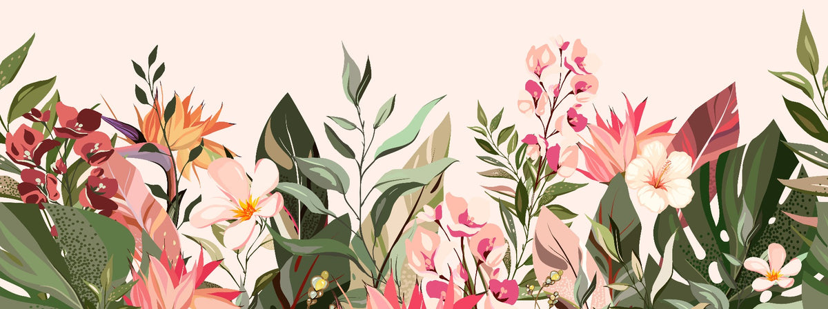 colorful flower wallpaper in your room