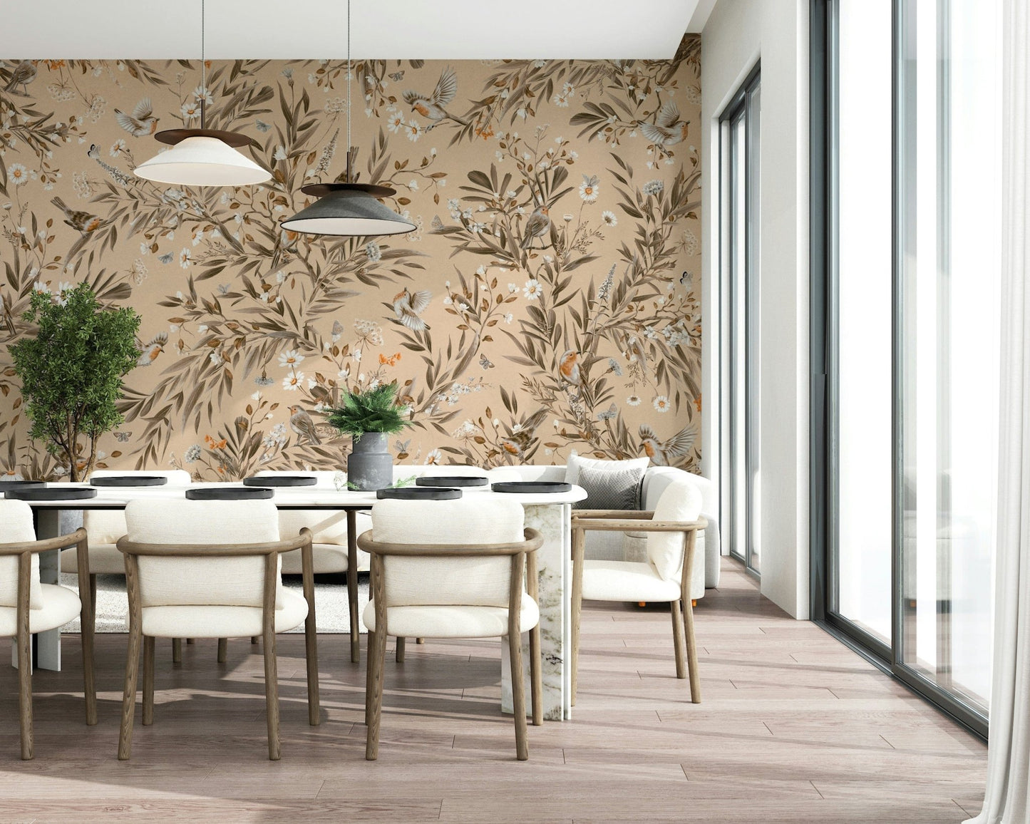Botanical Birdsong Wall Mural