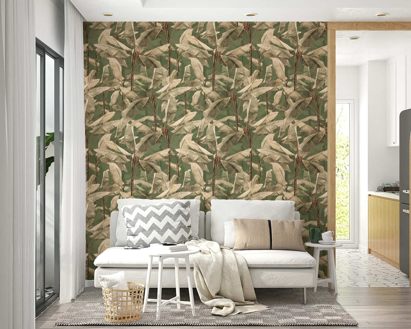 Nature-inspired wallpaper for walls with blooming florals.


