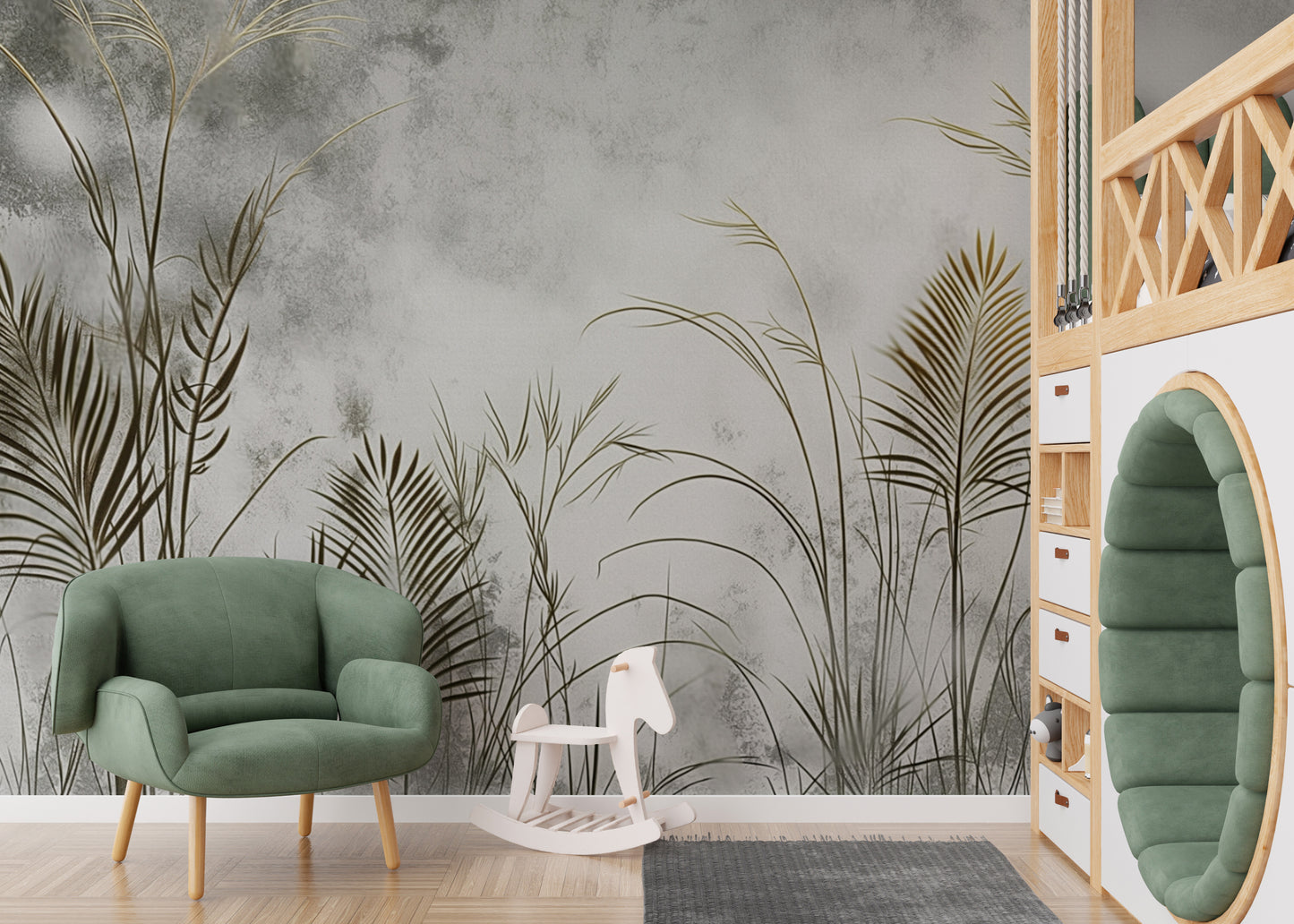Botanical Gold Leaves Wall Mural