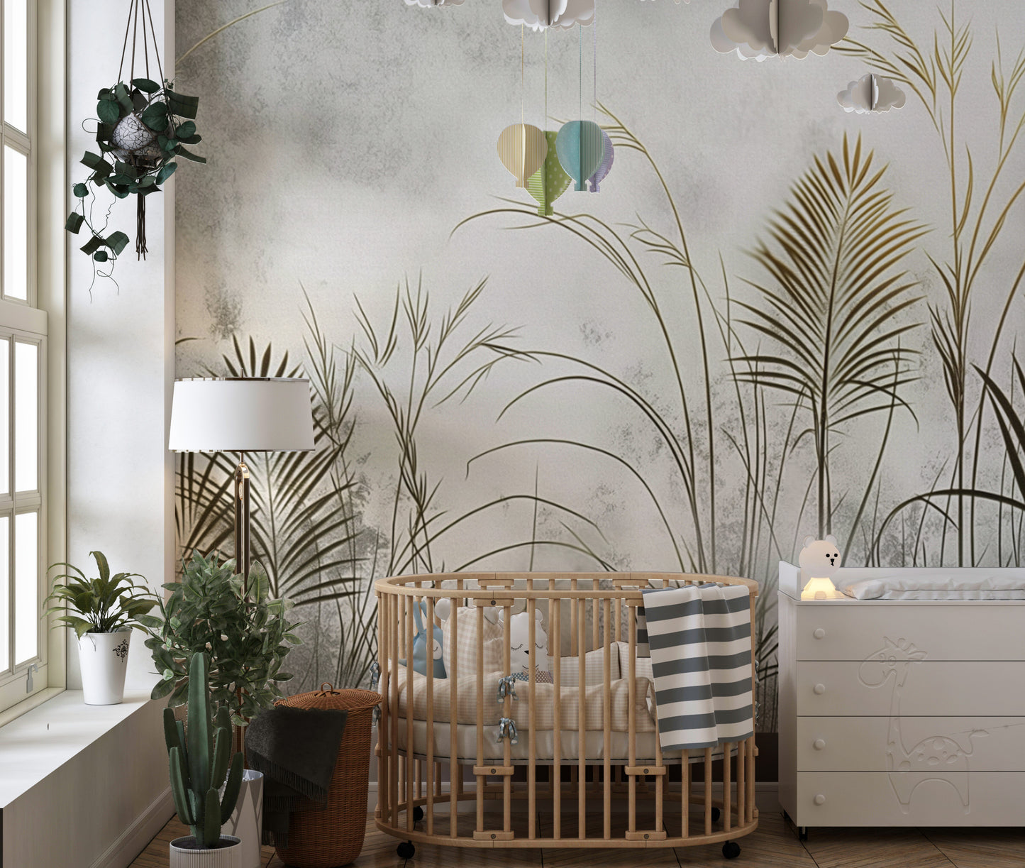 Botanical Gold Leaves Wall Mural