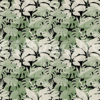 Sage and black foliage wallpaper with modern natural texture
