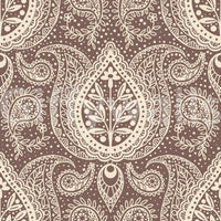 Vintage-inspired wallpaper with mocha florals

