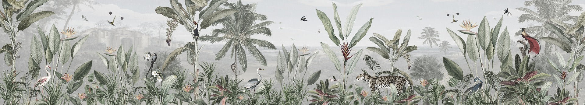Green Forest Birds Wallpaper Wall Murals