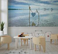 Low tide reflection Bound by Love wallpaper expressive sky.