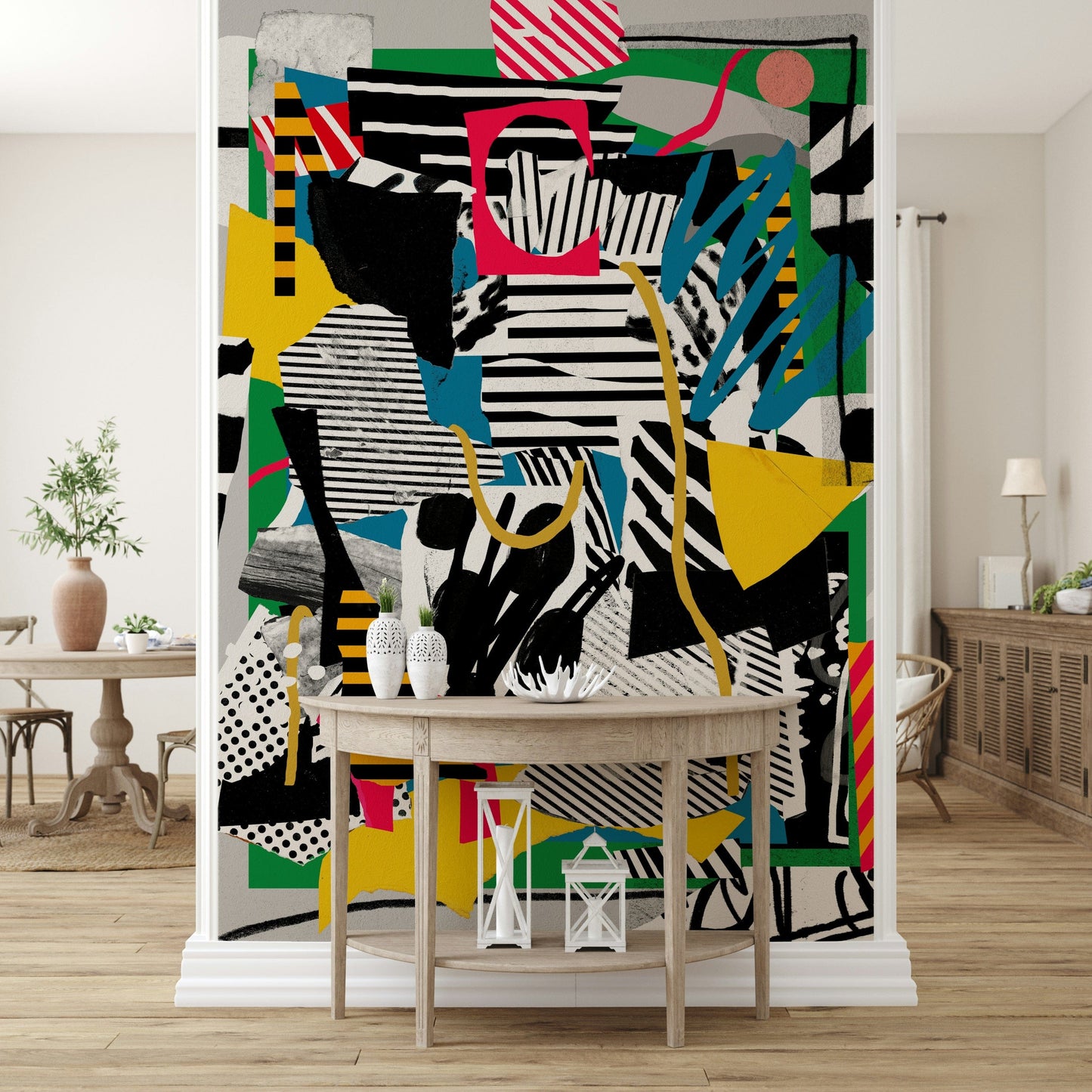 A serene football theme wall mural for your decor.