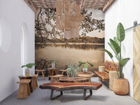 Branches above Lake Wall Mural