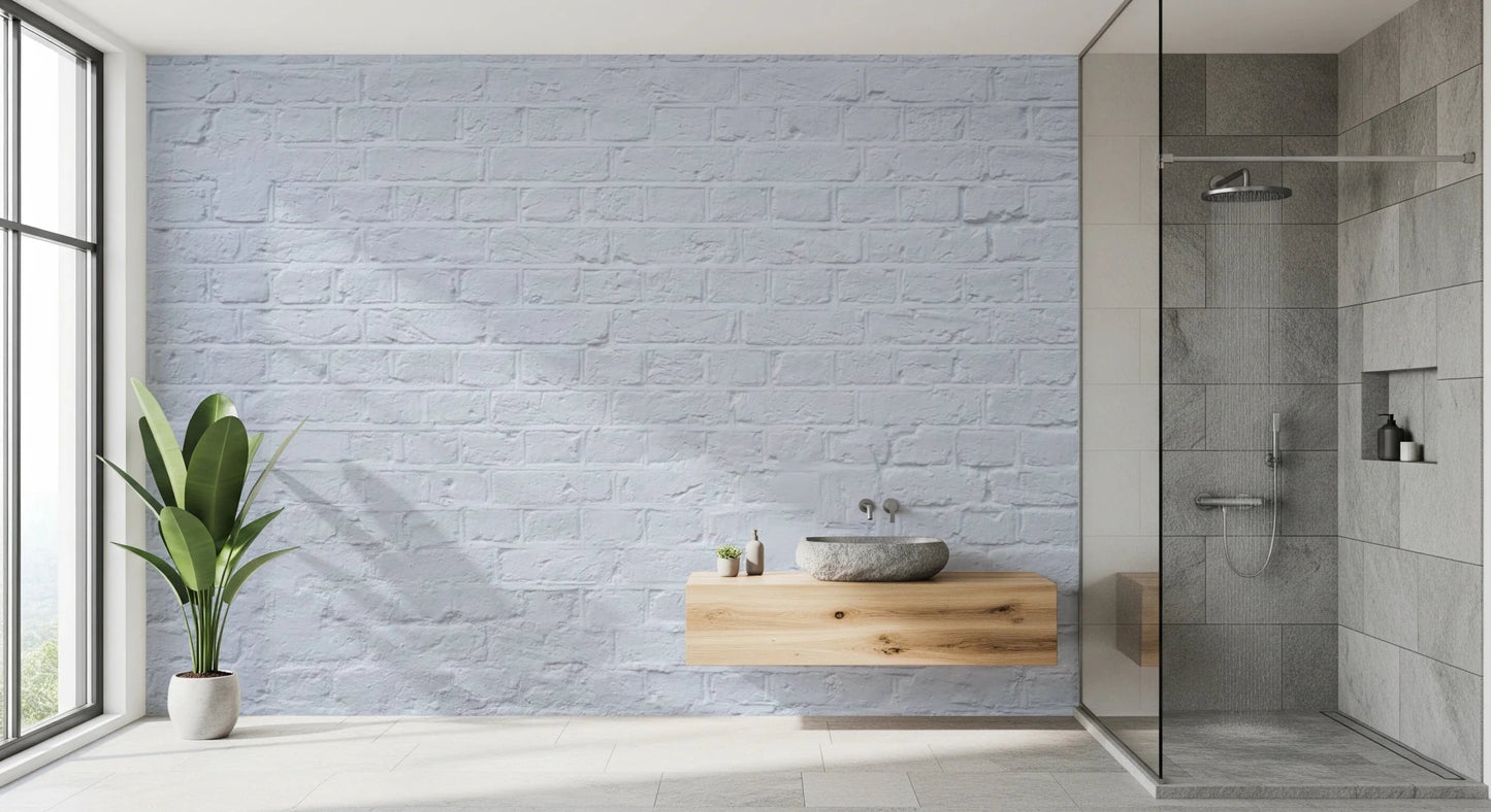 Industrial loft style brick wall mural with subtle color variations
