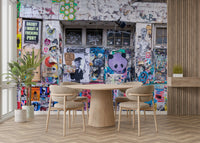 The style is modern and street art-inspired.

