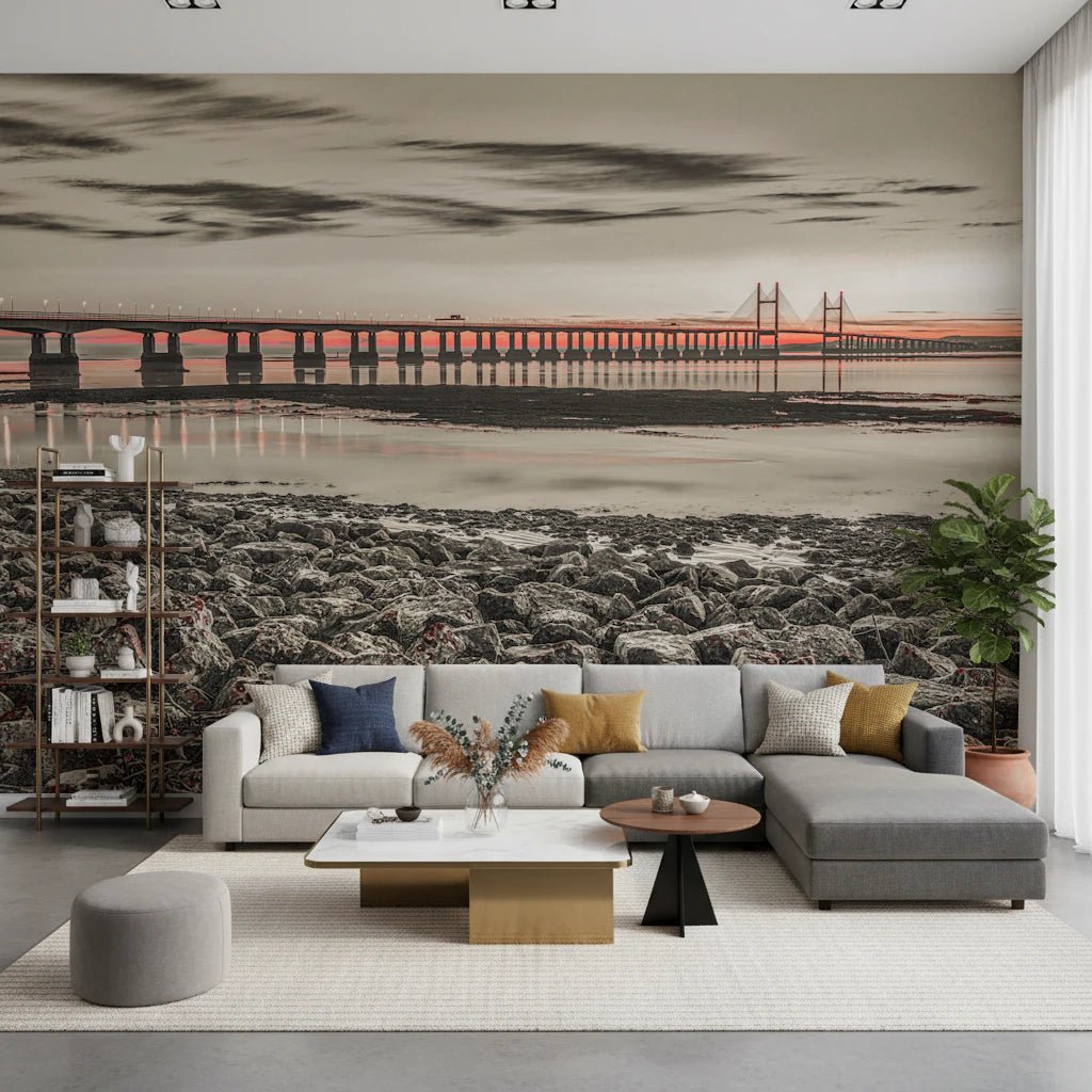 Bridge at Dusk Wall Mural